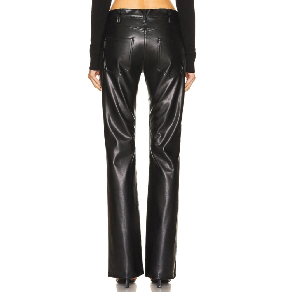 NWT A.L.C. Freddie Faux Leather Vegan Straight Leg Pant, Size 12, Color Black - Picture 3 of 11
